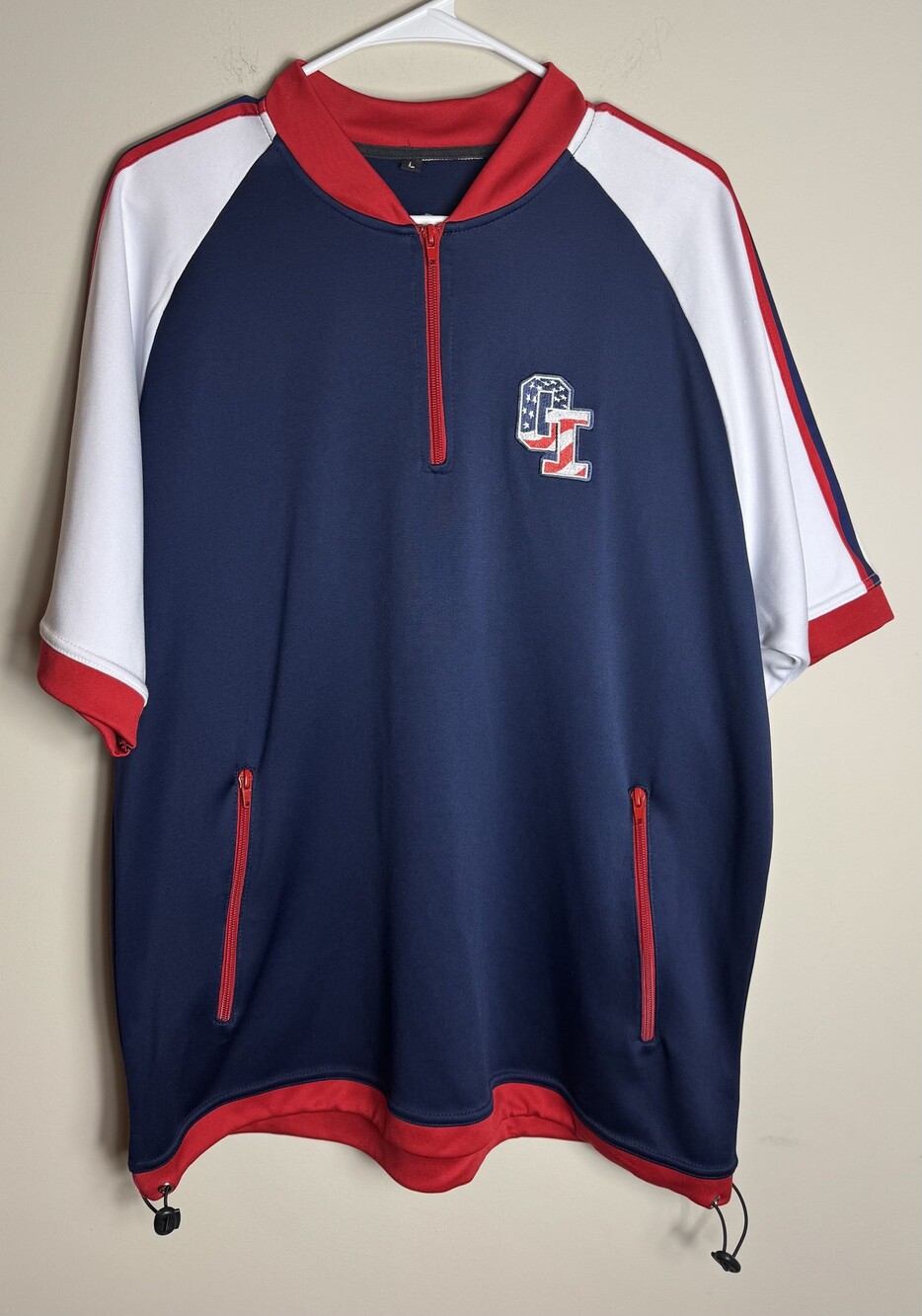 Ohio Independents Quarter-Zip Pullover Shirt Star Logo Red White Blue